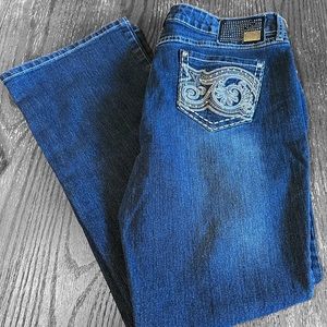 One 5 One Boot Cut Jeans with embellished pockets